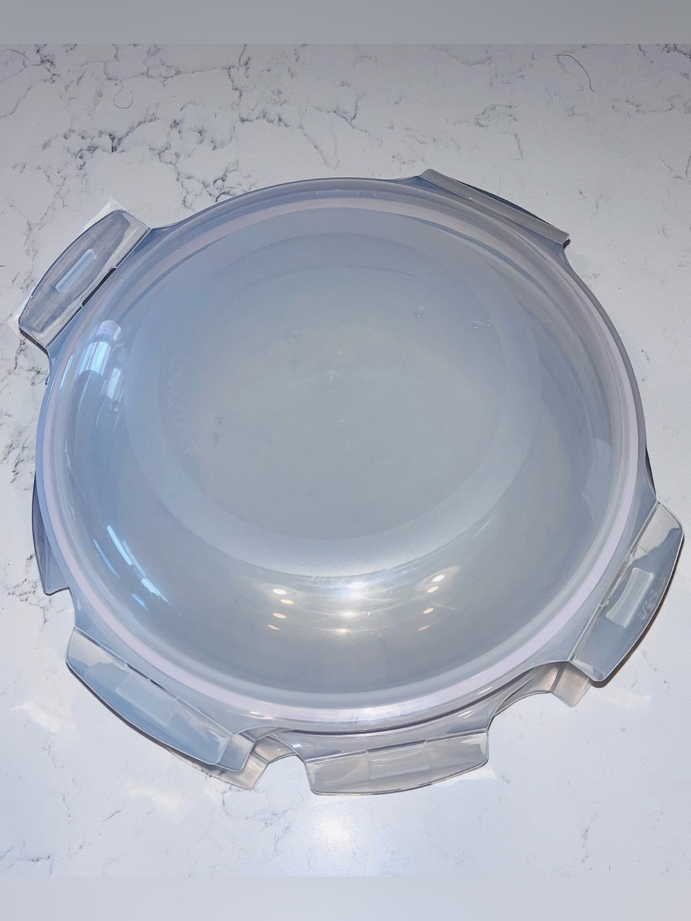 Lock & Lock air tight rubber ring clear round plastic lids only # 2-2/2 set 4